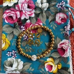 Rustic Cuff Gold Beaded Bracelet